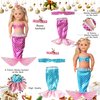 9 Set 18 Inch Doll Clothes and Accessories Including 5 Set Bathing Suit Swimsuit and 4 Set Mermaid Shinning Dress Outfits Bikini Hat with Handbag Doll Accessories for Girls Gift