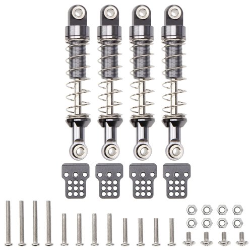 Vgoohobby Metal Shock Absorber Damper Suspension with Extender Seat Mount Compatible with 1/12 MN D90 D91 D96 D99 D99S MN90 MN99S WPL C14 C24 C34 1/16 RC Crawler Car (Titanium)