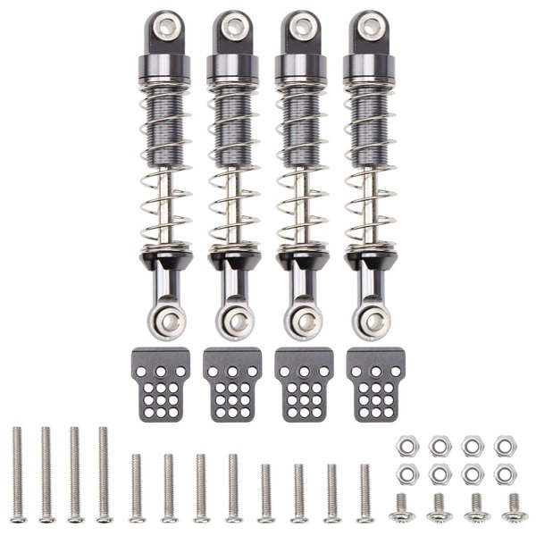 Vgoohobby Metal Shock Absorber Damper Suspension with Extender Seat Mount Compatible with 1/12 MN D90 D91 D96 D99 D99S MN90 MN99S WPL C14 C24 C34 1/16 RC Crawler Car (Titanium)