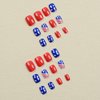24Pcs 4th of July Press on Nails Independence Day Fake Nails Short Square Shaped Full Cover American Star Stick on Nails Acrylic False Nails Patriotic Designs for Women Girls Manicure Decorations