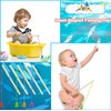 40 Pcs Magnetic Fishing Rod Wooden Magnetic Fishing Poles Mini Fishing Pole Toys for Preschool Girl Boy Pool Activity Accessory (Color Set 2)