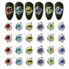 Devil Eye Nail Charms,24PCS 3D Alloy Nail Art Rhinestones Decoration for Acrylic Nails, Nail Diamonds Nail Jewels Accessories for Nail Art Supplies Manicure Craft DIY