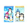 TINYMILLS Penguins Birthday Party Favor Set (12 multi-point pencils, 12 stampers, 12 sticker sheets, 12 small spiral notepads) Winter Party Favors for Classrooms