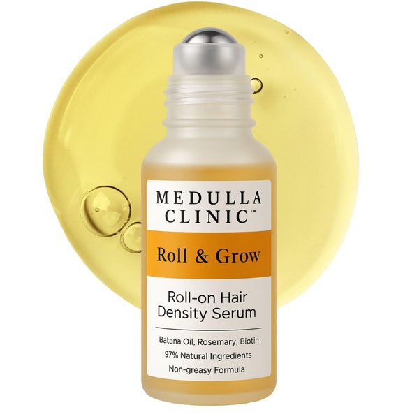 Medulla Clinic Hair Growth Serum Roll On with Batana, Rosemary & Biotin - Made in EU - Natural Scalp Treatment for Thinning Hair for Men & Women - Non-Greasy Easy Application - 1 fl oz | 30 ml