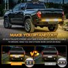 XRIDONSEN 60 inch Emergency Truck Tailgate Strobe Lights Strip 360 LED Tail Light Bar Amber White Flashing Warning Hazard Safety Rear Lights for Tow Plow Trucks Construction Vehicles Pickup Trailer