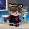 niannyyhouse 20cm Plush Doll Clothes Headwear Coat Pants Shoes Red Flame Set Soft Stuffed Plush Toy Dress Up Accessories (20cm)