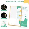 Yulejo 12 Pcs Acrylic Sign Holder Gold Frames Clear Wedding Table Number Frames Menu Holders Double Sided Table Display Stand Slanted Back Picture Frames for Wedding(4 x 6 Inch)