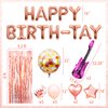 31 PCS Singer Birthday Decorations Happy Birth-Tay Balloons Singer Birthday Balloons Glitter Purple Happy Birth-Tay Decorations for Girl Boys Birthday Party
