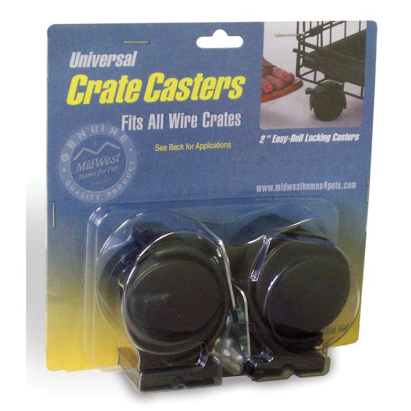 MidWest Homes for Pets Universal Crate Casters, 2 count (pack of 1)