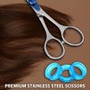 Hair Cutting Scissors Safety Rounded Tips Kids Professional - 6.5” Haircutting Scissor Beard Scissors with Comb, Salon Hair Shears Home Use for Baby,Children,Men,Women,Pet