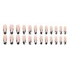 Foccna Black Press on Nails Long French 3D Flower Fake Nails Coffin Glossy False Nail Tips Artificial Nails Finger Manicure for Women and Girls,24pcs