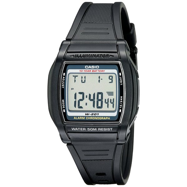 Casio Men's W201-1AV Alarm Chronograph Watch