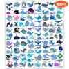 Whale Temporary Tattoos Stickers Themed Blue Ocean 100PCS Cute Orca Narwhal Sea Animals Birthday Party Favors Decorations Supplies Tattoo Sticker Gifts For Boys Girls School Prizes Carnival Christmas