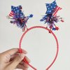 4 Pcs 4th Of July Patriotic Headband Uncle Sam Top Hat American Flag Star Head Boppers Headpiece Women Independence Day Hair Hoops Bands Hairband Striped Cute Festival Cosplay Dress Up Party Supplies