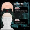 Syhood 4 Packs Halloween Bald Caps Makeup Latex Bald Head Wig Cap Bald Hat Makeup Costume Accessories for Women Adults