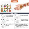 Movie Night Temporary Tattoos Birthday Theme Party Decorations Favors Supplies Cute Stickers Tattoo 8 Sheets 96 PCS Gifts for Kids Girls Boys Decor Class School Reward Carnival Christmas