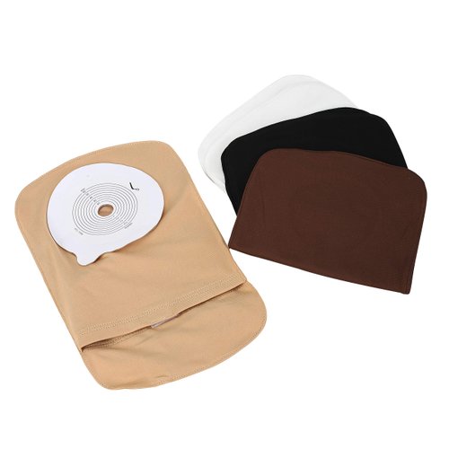 Colostomy Bag Covers with Round Opening, 4Pcs Stretchy Lightweight Ostomy Pouch of Multi-Colour Set