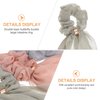 VALICLUD 8PCS Chiffon Hair Scarf Scrunchies Double Layer Bowknot Ponytail Holder Elastic Ribbon Hair Ties for Women Girls