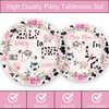 51 Pcs Holy Cow I'm 1/2 Birthday Party Supplies Moo Moo Half Way To 1st Tablecloth Paper Plates Napkins Forks Dinnerware for Farm Animals Cow Girls Baby Shower Half Birthday Party Supplies Decorations