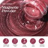 MIZHSE Cat Eye Gel Nail Polish: Red Magnetic Gel Polish with Magnet Stick, Maillard Style Magic Effect Galaxy Shimmer Glitter Holographic Nail Gel Soak Off Nail Art Salon Manicure Home
