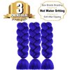 Ombre Braiding Hair Extensions for Women 3 Packs/24 Inch Braiding Hair Fiber Crochet Hair for Box Braids Senegal Twist Hair Extensions(24" (Pack of 3),royal blue)