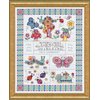 Janlynn 14 Count Bug in a Rug Birth Record Counted Cross Stitch Kit, 9-3/4-Inch by 12-3/4-Inch White