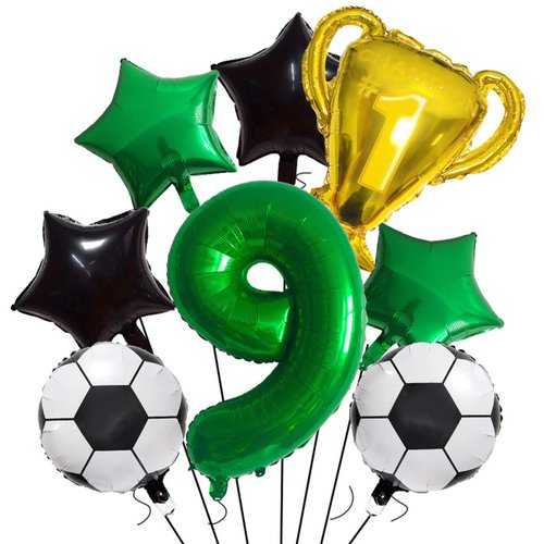8PCS 32 inch Number 9 Balloon Soccer Balloons,Number Balloons Soccer Birthday Party Decorations,Suitable for Birthday Party World Cup Soccer Sports Theme Party Decorations