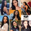 QTHAIR 14A Grade Brazilian Straight Human Hair Bundles with Closure(16" 18" 20"+16"Free Part Lace Closure,Natural Black) 100% Unprocessed Brazilian Virgin Hair Extensions for Black Women
