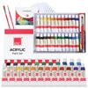 COLOUR BLOCK 32 Acrylic Paint Set with Brushes and 6 Sheet Paper - Perfect School Supply for Creating Beautiful Masterpieces