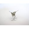 Generic Small mini shiny silver tone metal hair claw clip (Clip quantity: 1 clip)