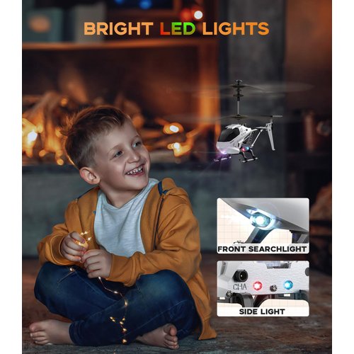 SYMA RC Helicopter,Remote Control Helicopter for Kids Airplanes with Altitude Hold, 3.5 Channel, Gyro Stabilizer, Remoter Aircraft Helicopter Toys for 8-12 Boys Girls as a Gift Indoor White