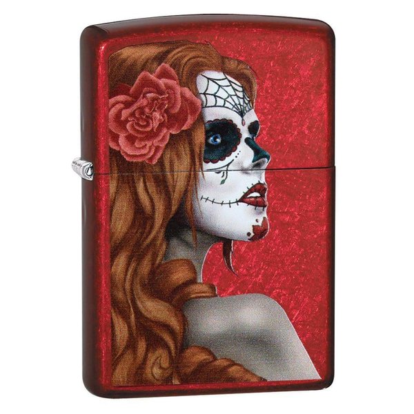 Zippo Day of The Dead Girl Candy Red Apple Pocket Lighter Candy Red Apple