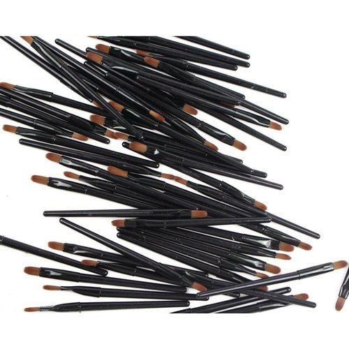 50 Pieces Lip Brushes, Pro Multifunctional Makeup Brush, Lipstick Gloss Wands Applicator Cosmetic Tool Kits, Black