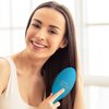 IZUTECH Pro Bunni Soft Wet/Dry Detangling Hair Round Paddle Brush for Women with Air Cushion (Blue)