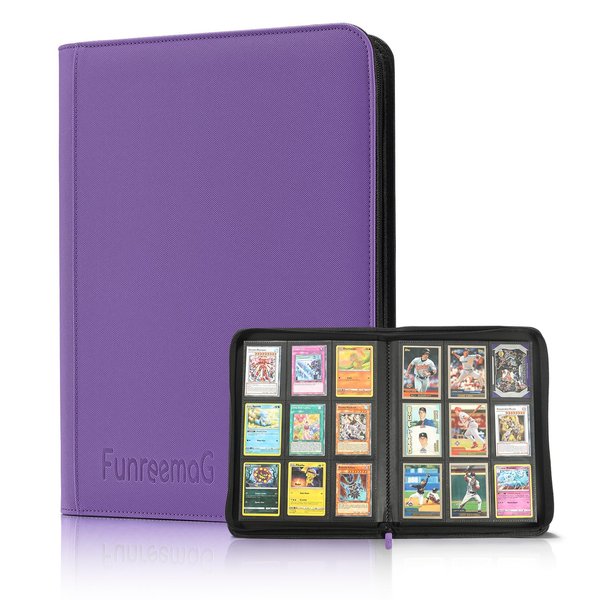 9 Pockets Trading Card Binder Album,Compatible with Card Binder Holder Sleeves,Trading Card Collector Album Fit for Football Sports Cards,Standard Size Cards Protector Pockets Folder