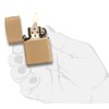 Zippo Lighter - Personalized Custom Message Engrave on Brass Collection Windproof Lighter (Brushed Brass 204B)