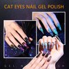 TAYE Cat Eye Gel Nail Polish Set - 6 Colors Magnetic Gel Nail Polish Cat Eye Polish With Double-Head Magnetic Stick for Home Salon Manicure DIY Nail Art