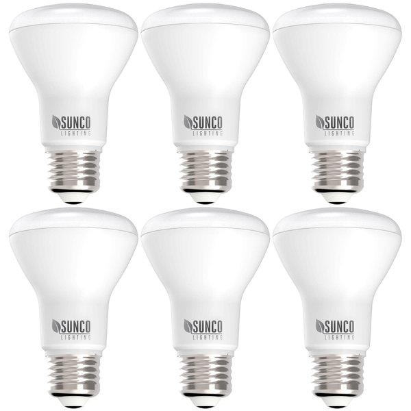 Sunco Lighting BR20 LED Bulbs Indoor Flood Light R20 Dimmable 3000K Warm White, 50W Equivalent to 7W, E26 Medium Base, Recessed Can Lights, Home Ceiling Lights Super Bright UL & Energy Star 6 Pack
