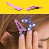 Hair Clips, 2 Pairs of Bow Shape Cartoon Design Hair Accessories for Girls Snap Hair Clips Party Bowknot Children's Gift 4 Pieces (Purple) by TANLOMY