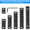 FANGOSS Single Picatinny Rails Set for Mloc with 13 T-Nuts & 13 Screws & 3 Allen Wrench - Black