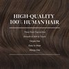 GOO GOO Clip in Hair Extensions Real Human Hair, 14inch 120g 7Pcs, 4A Chocolate Brown, Remy Human Hair Extensions Clip ins for Women, Natural Human Hair