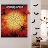 MIAHART Halloween Party Games Throw The Spider On The Web with XL Halloween Poster and 2 Sticky Spiders Family Game