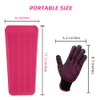 AFT90 Heat Resistant Silicone Mat Pouch and Glove for Curling Irons, Hair Straightener, Flat Irons and Hair Styling Tools 11.5" x 6", Food Grade Silicone, Pink