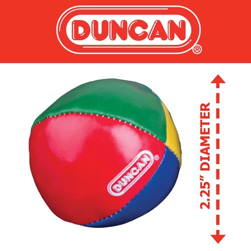 Duncan Juggling Balls - [Pack of 3] Multicolor, Vinyl Shells, Circus Balls with 4 Panel Design, Plastic Beans