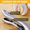 3-in-1 Garlic Press & Slicer - Effortlessly Crush, Slice & Mince Garlic, Ginger and Nuts! Heavy-Duty, Kitchen Utensils Rust-Proof, Easy to Clean & Dishwasher Safe – Perfect for Home & Pro Chefs.