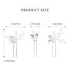Latious Flower Bride Wedding Hair Pins Silver Pearl Bridal Hair Piece Floral Hair Clips Leaf Hair Accessories for Women and Girls (Pack of 3) (A-Silver)