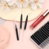 MAPVOLUT 120PCs Micro Eyebrow Brush with Cap, Eyelash Comb Brow Brush Eyebrow Spoolies Lamination Brush Supplies for Eyebrows Brow, Interdental Brushes, Lash Filler Eyebrow Lift Tint Tools Extensions