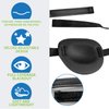 RIKEYO 3D Adjustable Eyepatch for Right or Left Eye, Adults and Kids One Eye Cover for Lazy Eye,Pirate Costume, 2 Pcs (Black)