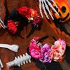 WILLBOND 3 Pcs Mexican Rose Flower Crown Headband Easter Mardi Gras Headpiece Cosplay Headgear for Party (Stylish Colors)