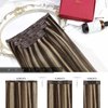 Moresoo Human Hair Clip in Extensions Brown Highlight Double Weft Clip in Hair Extensions Dark Brown with Caramel Blonde Hair Extensions Clip in Human Hair 14 Inch 5pcs 70g